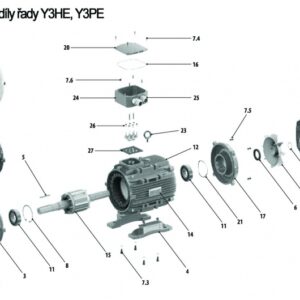 ND kovový kryt ventilátoru Y22PE-280